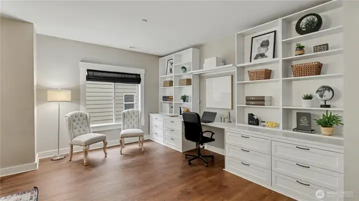 Whether working from home, tackling homework, or crafting, this built-in workspace keeps everything organized.