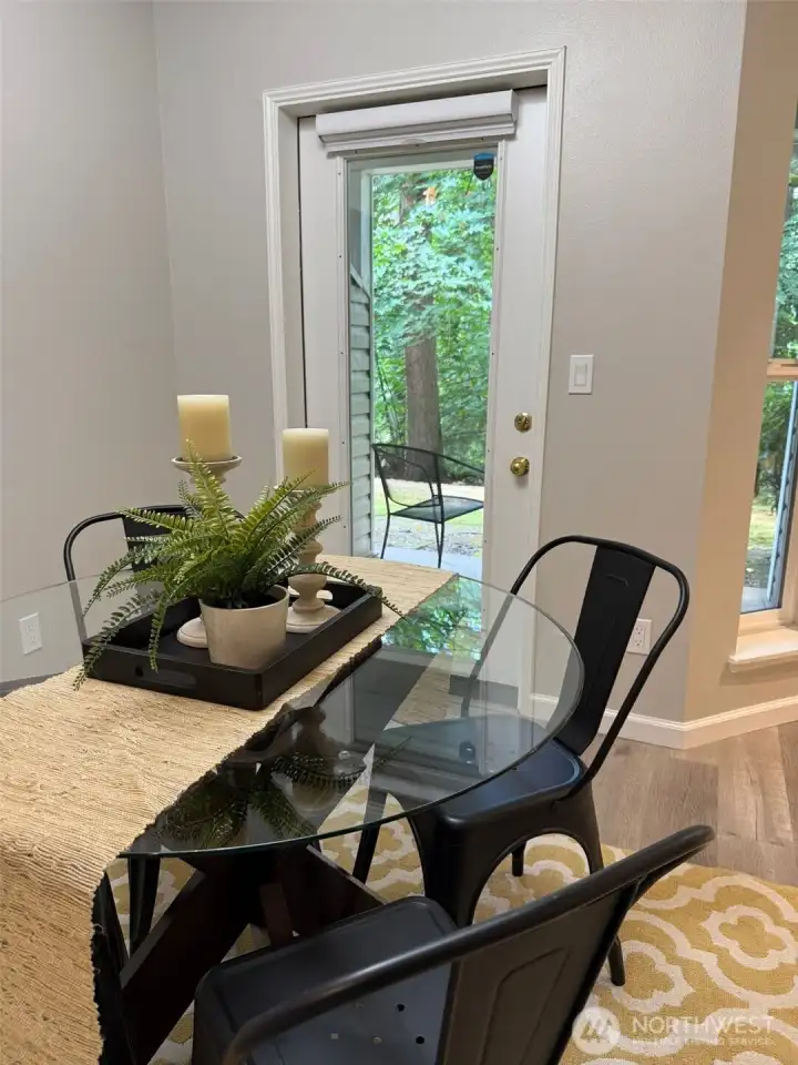 Step out onto your private patio