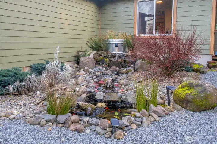 Soothing Koi pond w/ waterfall
