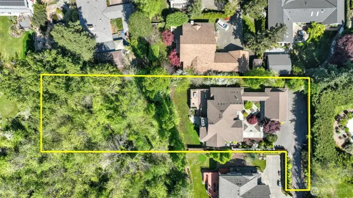 Large lot!! Approx property lines.