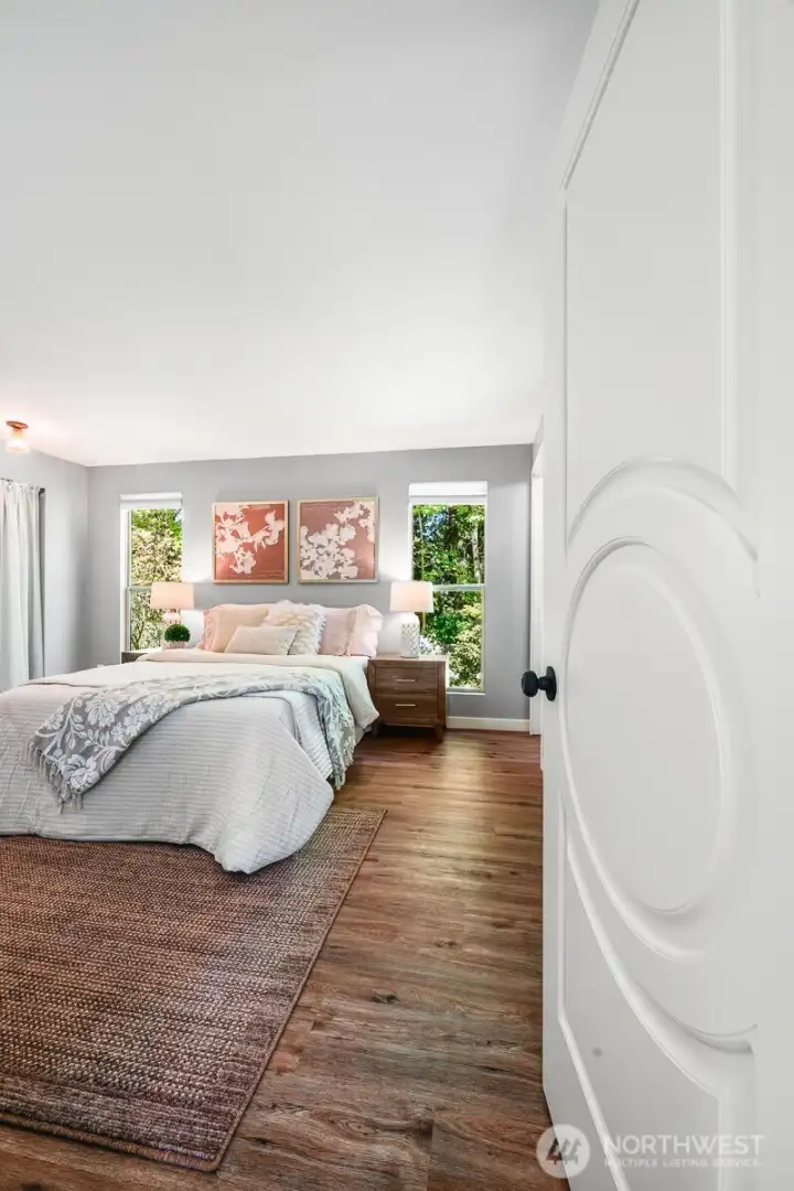 Primary bedroom with ensuite bathroom