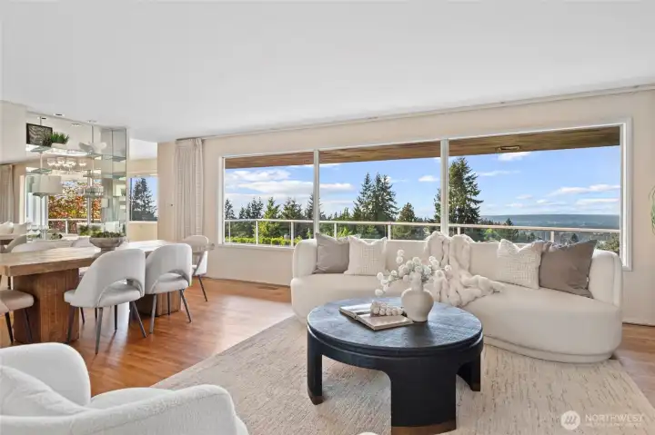 Living room with view