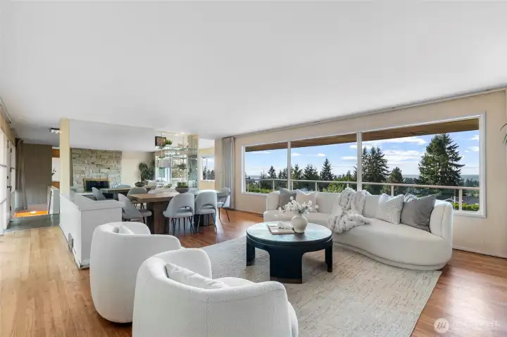 Living room with view
