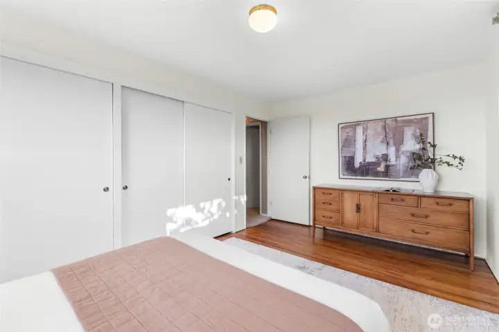 Primary bedroom features 2 closets