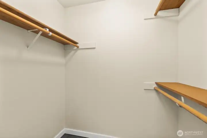 Walk-in closet off the primary bedroom and bathroom for all of extra storage needs. Walk-in closet off the primary bedroom and bathroom for all of extra storage needs.