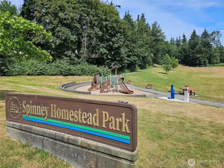 Spinney Homestead Park and playground is located literally 1 minute from the home (500 feet away). Spinney Homestead Park and playground is located literally 1 minute from the home (500 feet away).