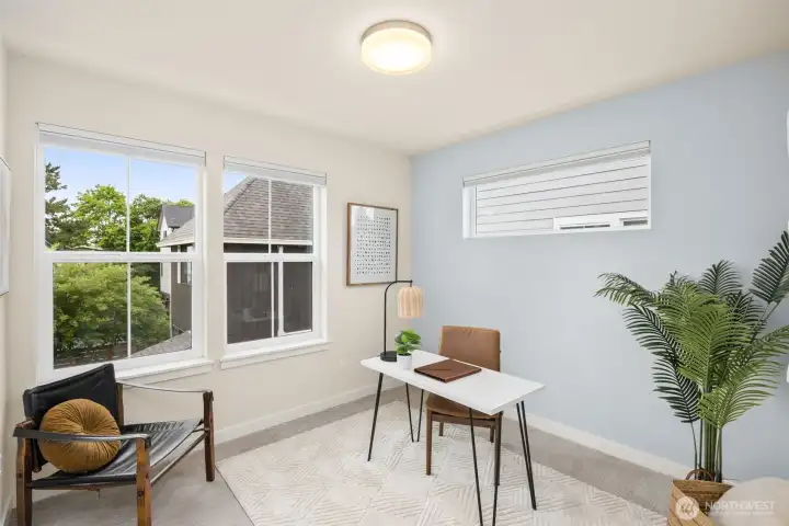 The second bedroom on the upper floor with a closet. The second bedroom on the upper floor with a closet.