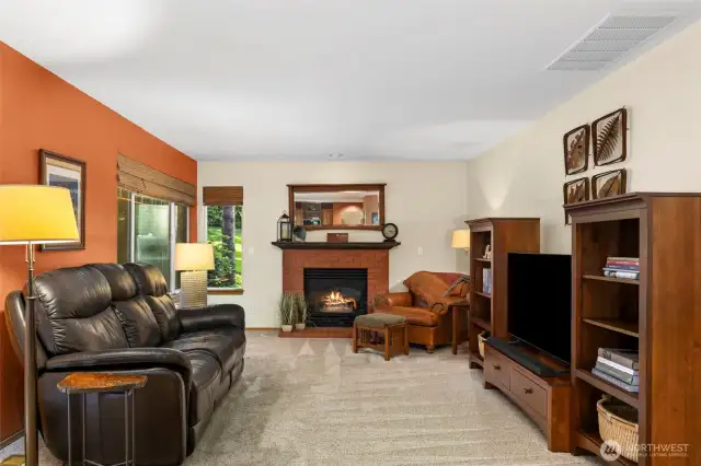 Family room off of kitchen.