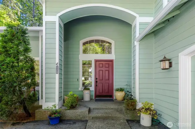 The front entry welcomes your guests.
