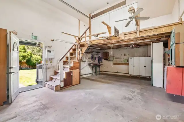 oversized detatched garage and shop!