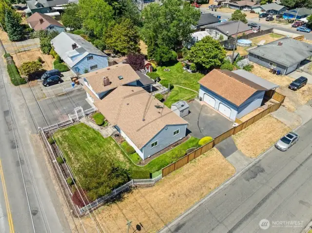 House and shop overhead view.