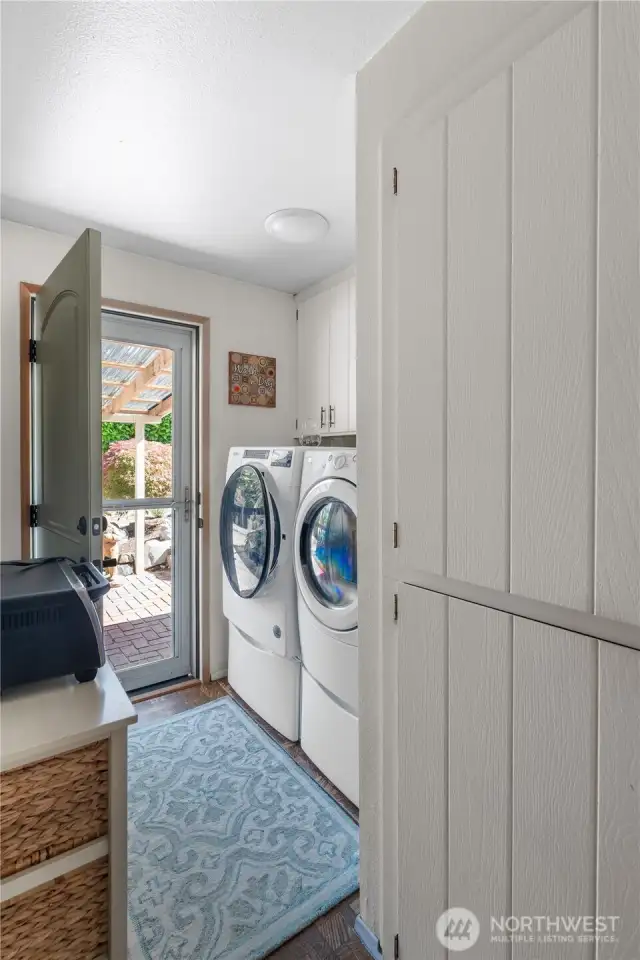 Laundry room and pantry just off of the kitchen