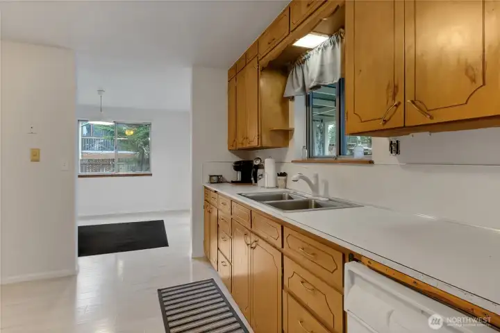 Another view of large kitchen.