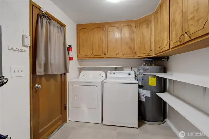 Large utility room with lots of storage for all your food.
