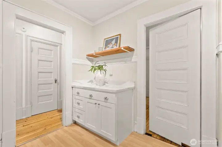 Perfect area for a coffee station or bar