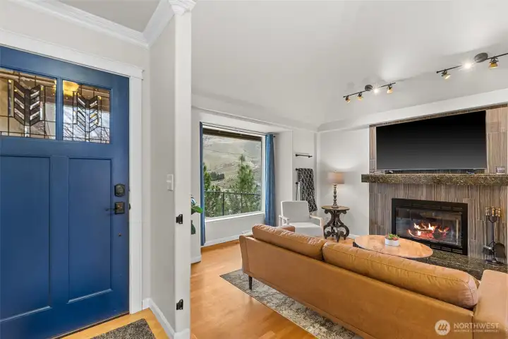 Entry and living area