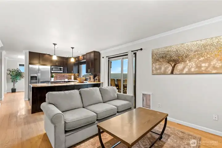 Family room off kitchen