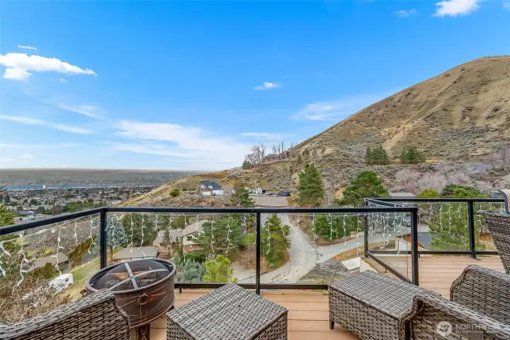 Amazing city, river, mountain views.