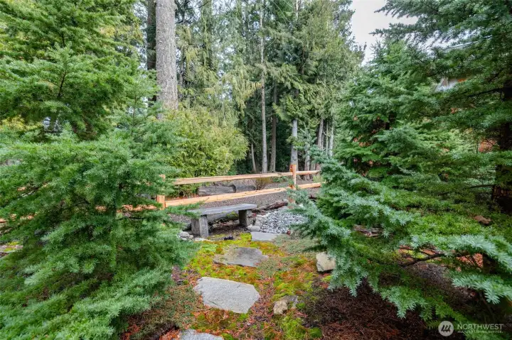 Walking trails in the community greenbelt