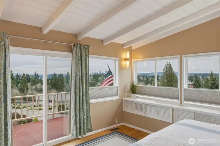 View for miles from the primary bedroom suite