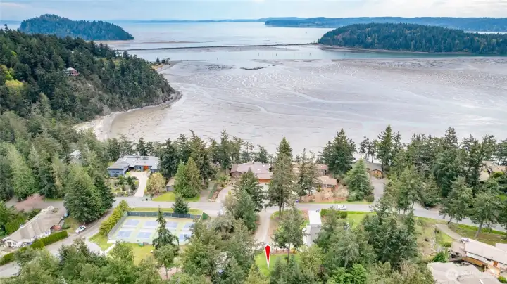 Seeing Martha's Beach at low tide helps boaters understand where they need to be in the channel for safe passage. High tide photo coming soon!