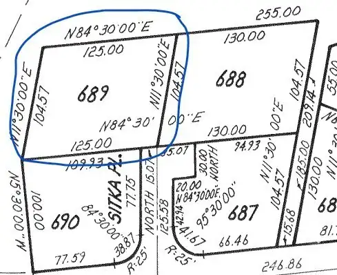 Shelter Bay lot map.