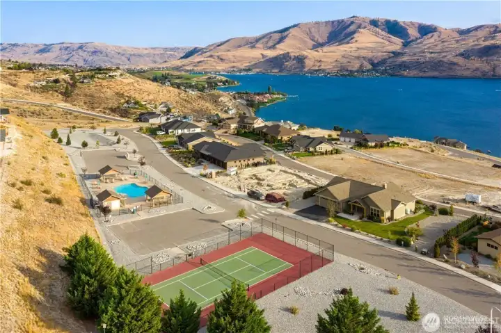 Crystal View Estates offers exceptional community amenities including two swimming pools, sport courts, and private Lake Chelan access—perfect for enjoying an active lifestyle and making the most of lake living.
