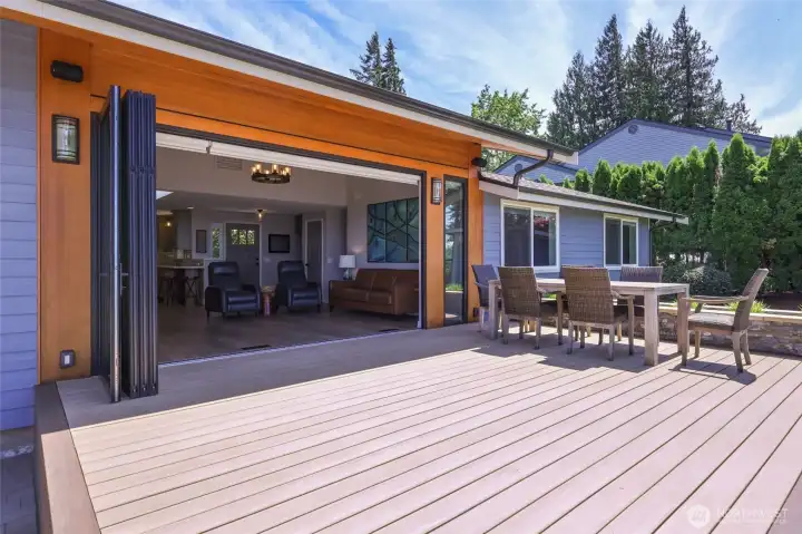 With these doors fully opened, you can use the deck as a second living/dining room! With these doors fully opened, you can use the deck as a second living/dining room!