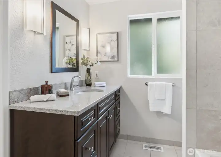 Beautifully Updated Bathroom on Top Level