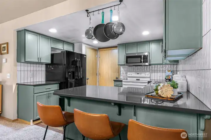 Gorgeous kitchen with pantry and garage access!