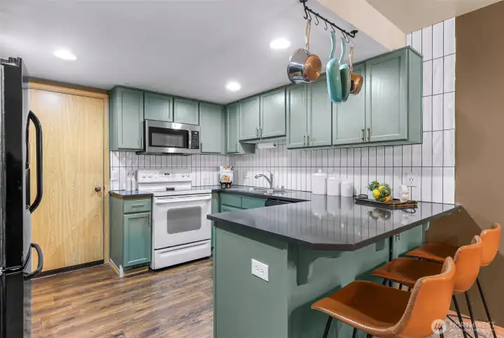 Garage door access through the kitchen!