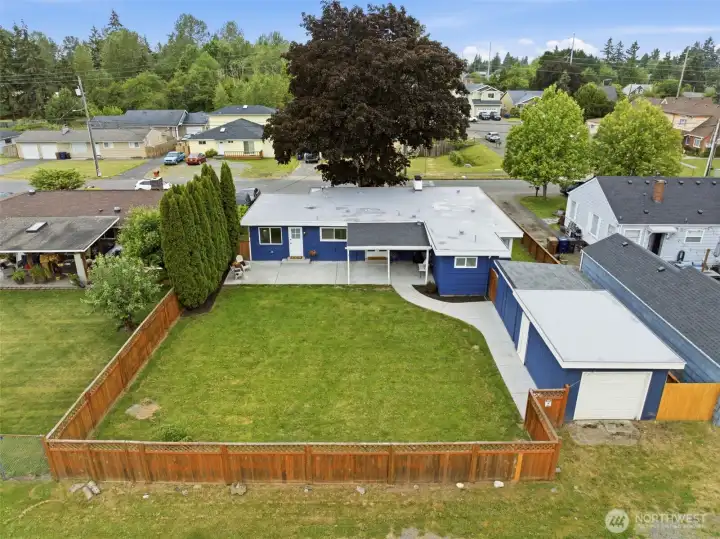 Expansive backyard offers endless possibilities; from creating your dream garden to adding a future DADU/ADU (buyer to verify), providing flexibility for multigenerational living, guest accommodations, or rental income potential.