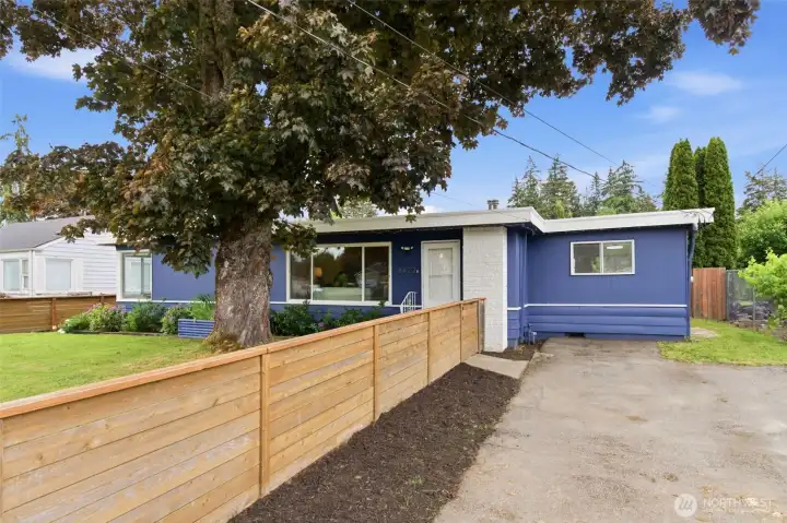 The front yard is fully gated for an extra peace of mind.