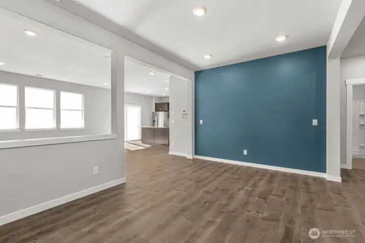 Open floor plan is great for entertaining. Photos are for representational purposes only. Colors and options may vary.
