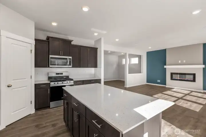 Your island is big enough to handle any meal prep. Photos are for representational purposes only. Colors and options may vary.