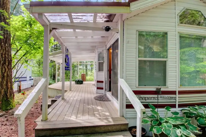 Expansive covered deck