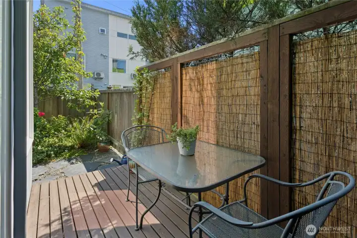 Private garden patio Private garden patio