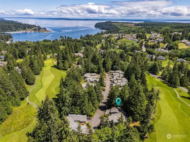 This beautiful home offers peaceful, worry free living!  HOA maintains: landscaping, exterior building maintenance,roofs/gutters,decks/railings,walkways,private road maint & garbage.  This community is prefectly located close to shopping, marina, golf course and amenities, walking trails and much more.