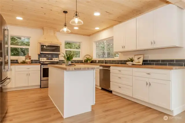 Bright kitchen with plenty of room to create meals and memories