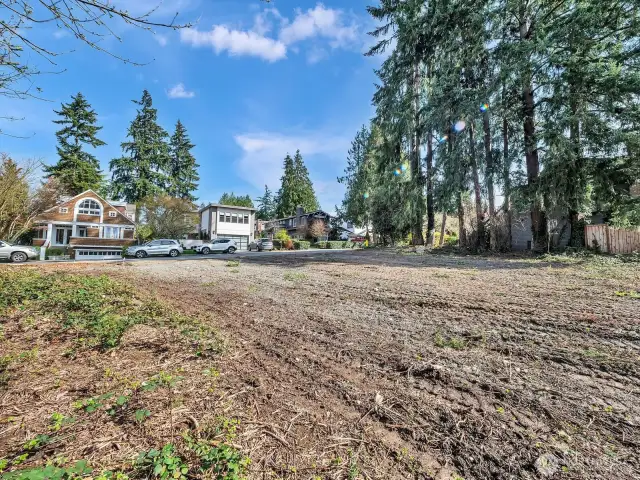 Spacious lot in a quiet neighborhood facing West & 94th Ave NE.