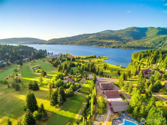 Beautiful lake and foothill views