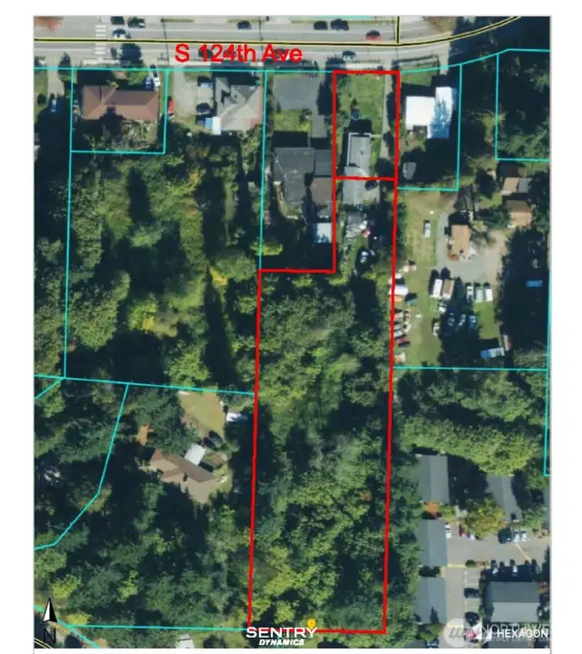 NOTICE: red lines are approximate location of boundary lines.