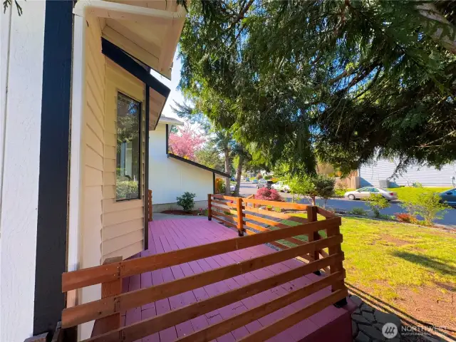 You can also enjoy the spacious deck in front of the house. There’s enough room to place a rocking chair and a table for a leisurely evening, sipping on your favorite beverage.