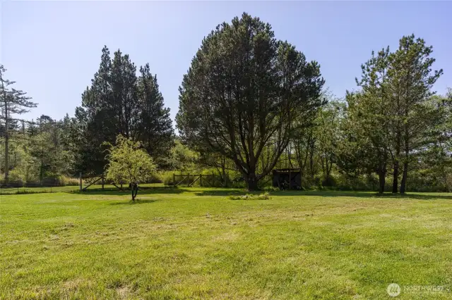 Looking west