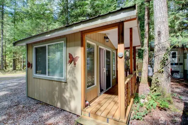 Shed for storage/flex area