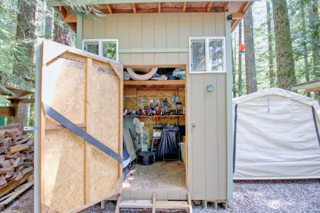 Inside additional shed