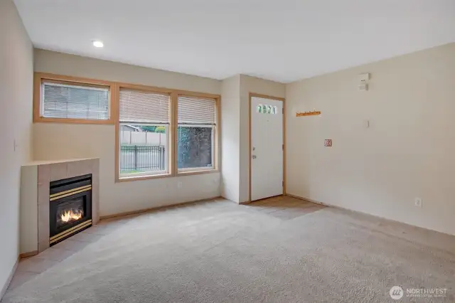 Plenty of natural light pours into this cozy space.