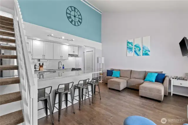 Enter in to this completely renovated condo with light & bright colors.