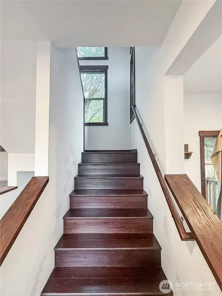 Stairs up to top Floor