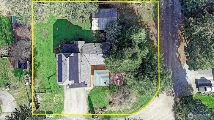 Approximate boundary lines of your .63 acres property